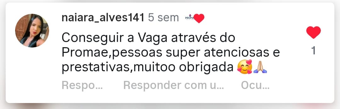 Depoimento de cliente da PROMAE 6