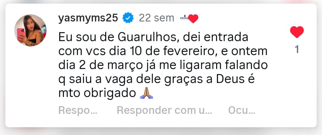 Depoimento de cliente da PROMAE 2